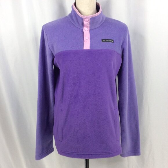 Columbia Benton Springs 1/4 Snap Fleece Pullover Sweatshirt Girls Size XL 18/20 - Picture 1 of 8
